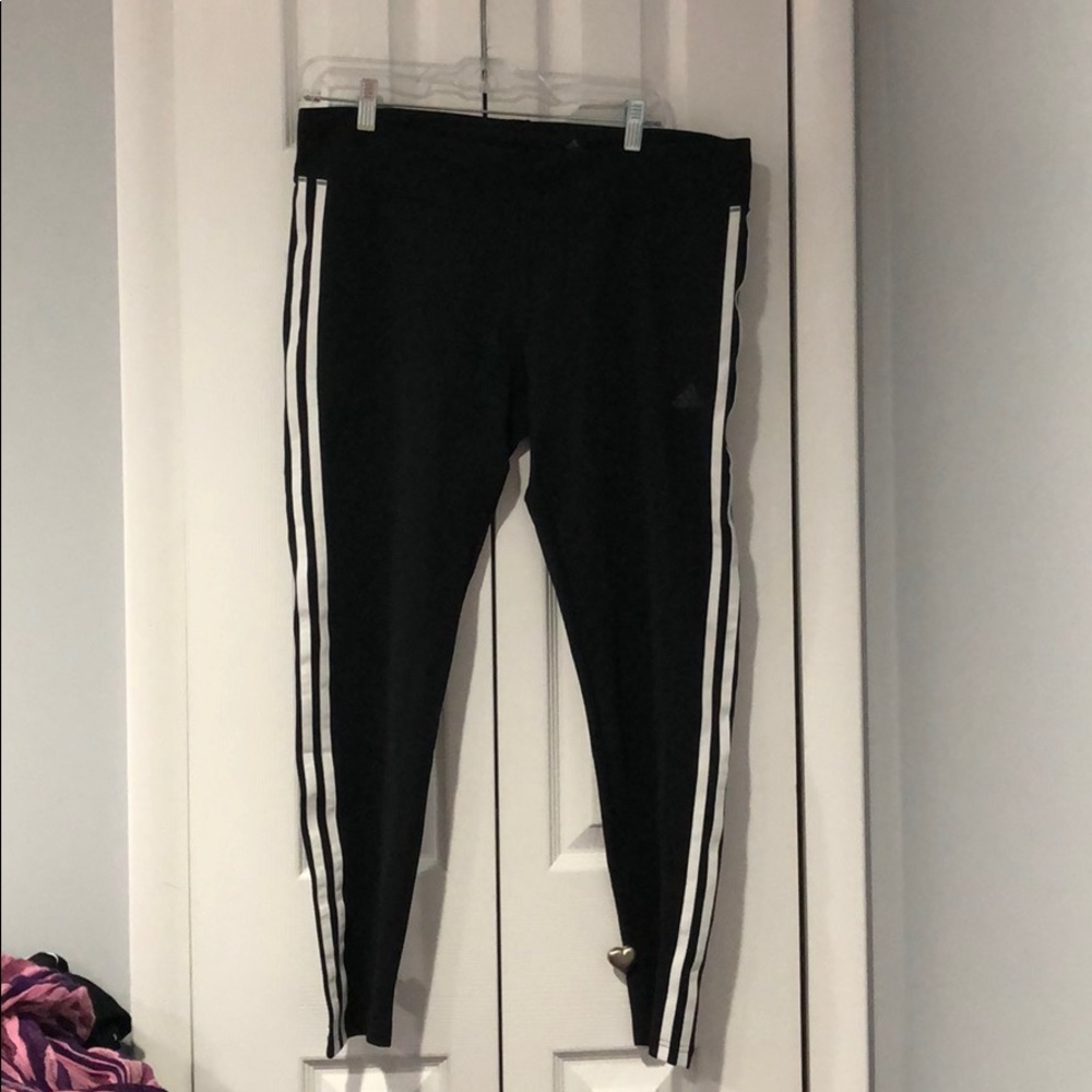 Adidas Climalite 3 Stripe Leggings / Tights